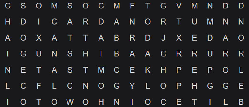 Cryptocurrency Wordsearch