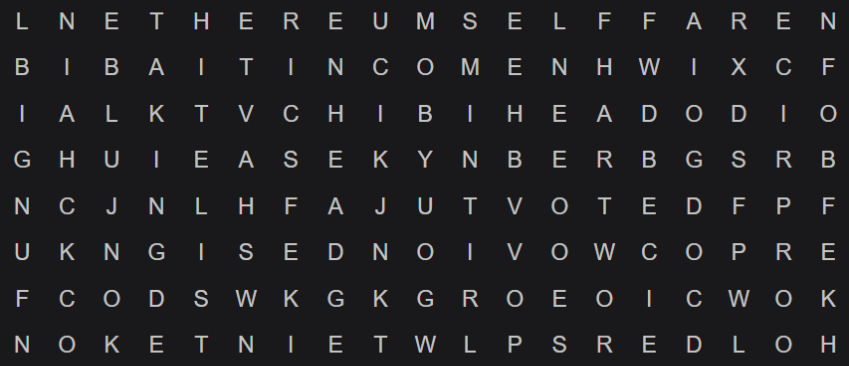 Open Head NFT Wordsearch